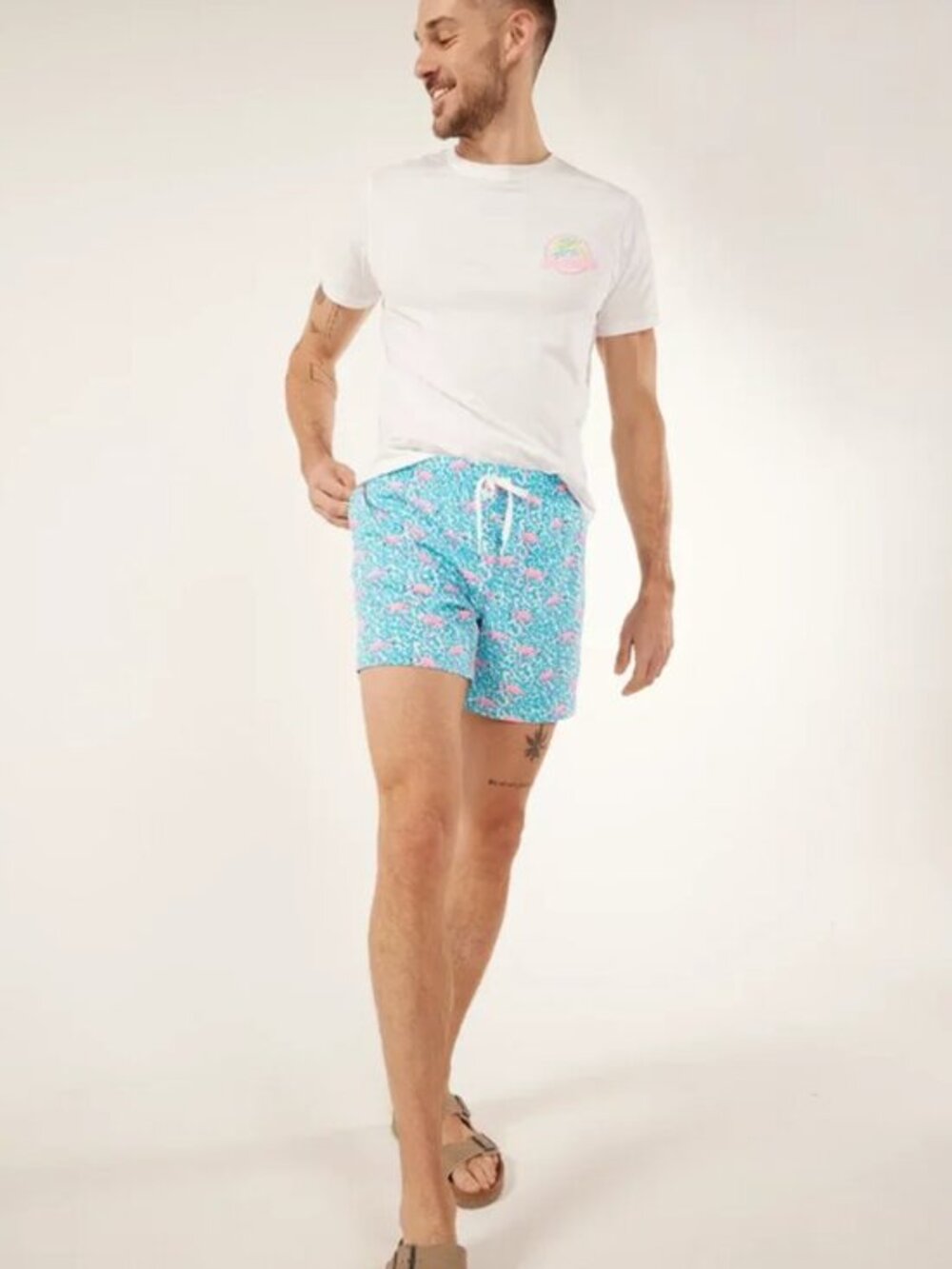 chubbies The Domingos Are For Flamingos Swim Shorts Size M